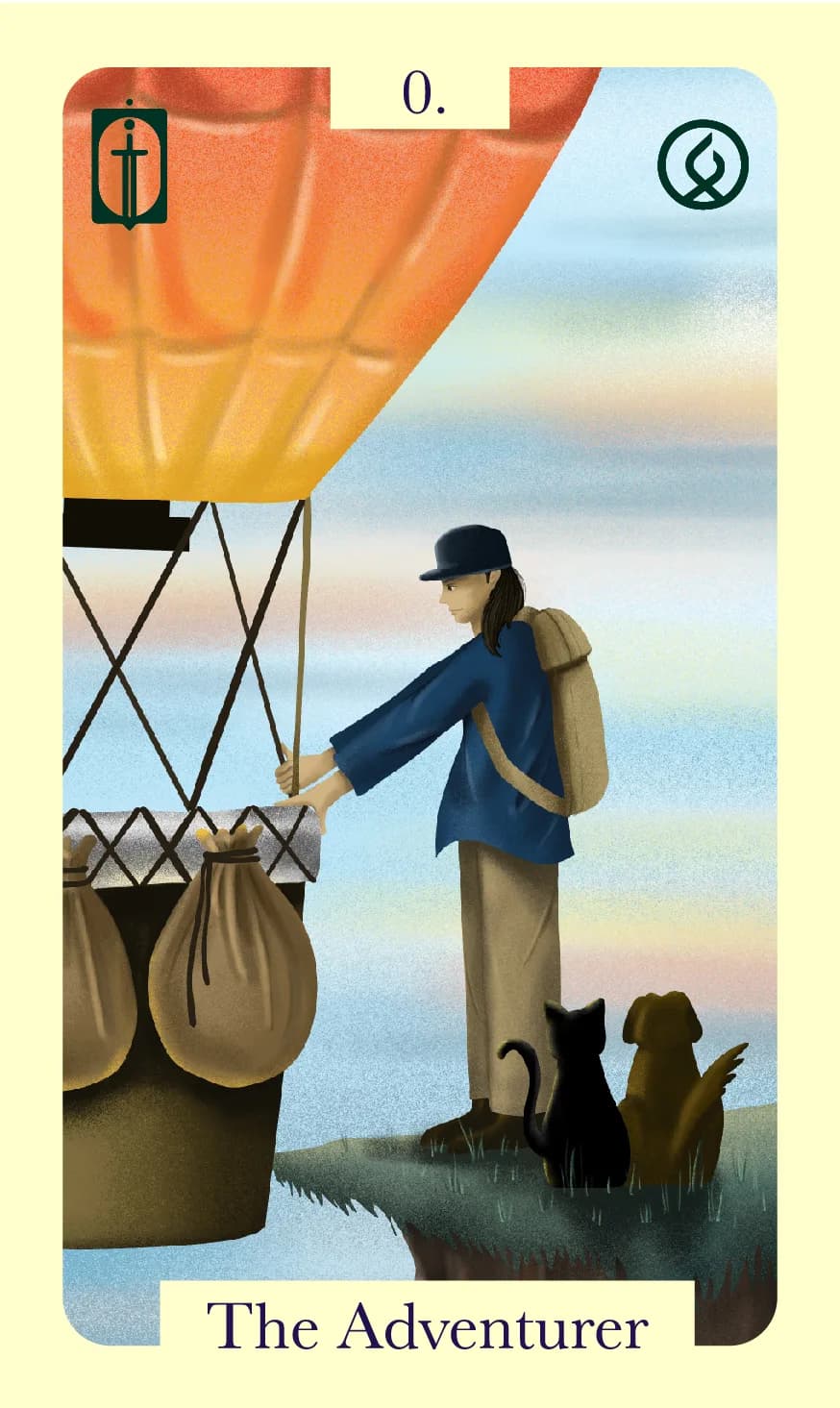 0번 The Adventurer 타로폴리오 구버전 카드